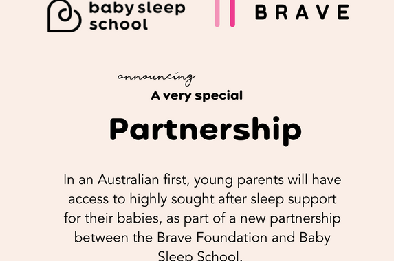 New partnership between the Brave Foundation and Baby Sleep School.